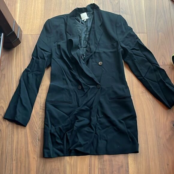 Vintage Giorgio Armani Black Blazer Dress - Picture 2 of 5